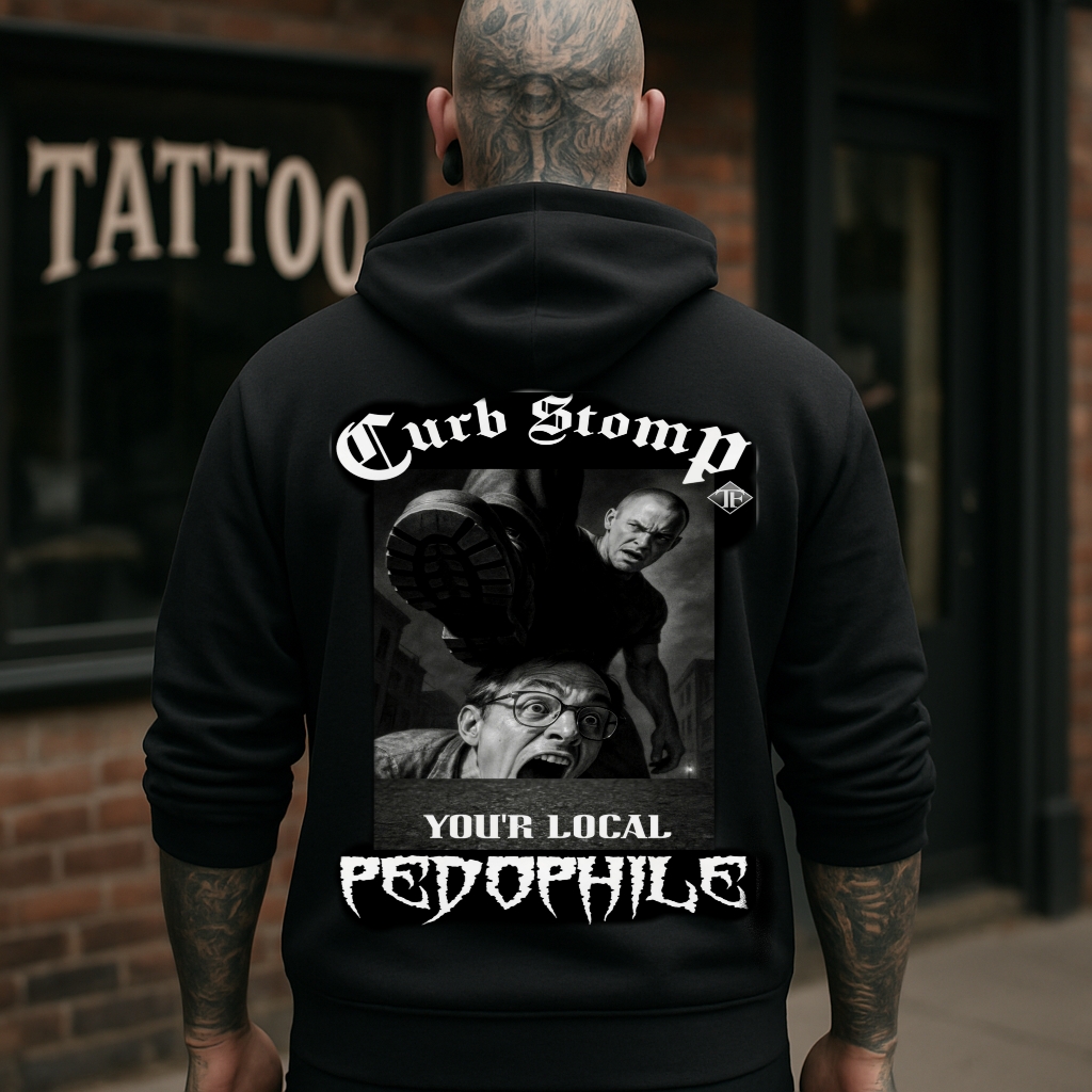 Curb Stomp hoodie design